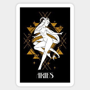 Aries zodiac design Sticker